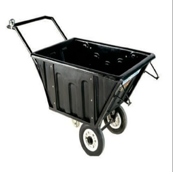 Mild Steel Rubber MS Hand Cart, For Material Handling, Load Capacity: 350 Ltrs