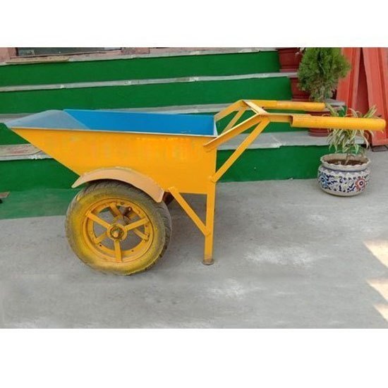 Mild Steel Yellow and Blue Hand Trolley, For Material Handling, Capacity: 100 KG
