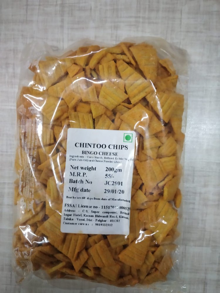 Chintoo Chips Bingo Cheese, Packaging Size: 1kg & 200gm