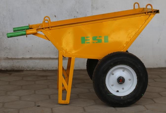 ESI W4 Heavy Type Wheel Barrow, For Construction, Load Capacity: 3 Cft