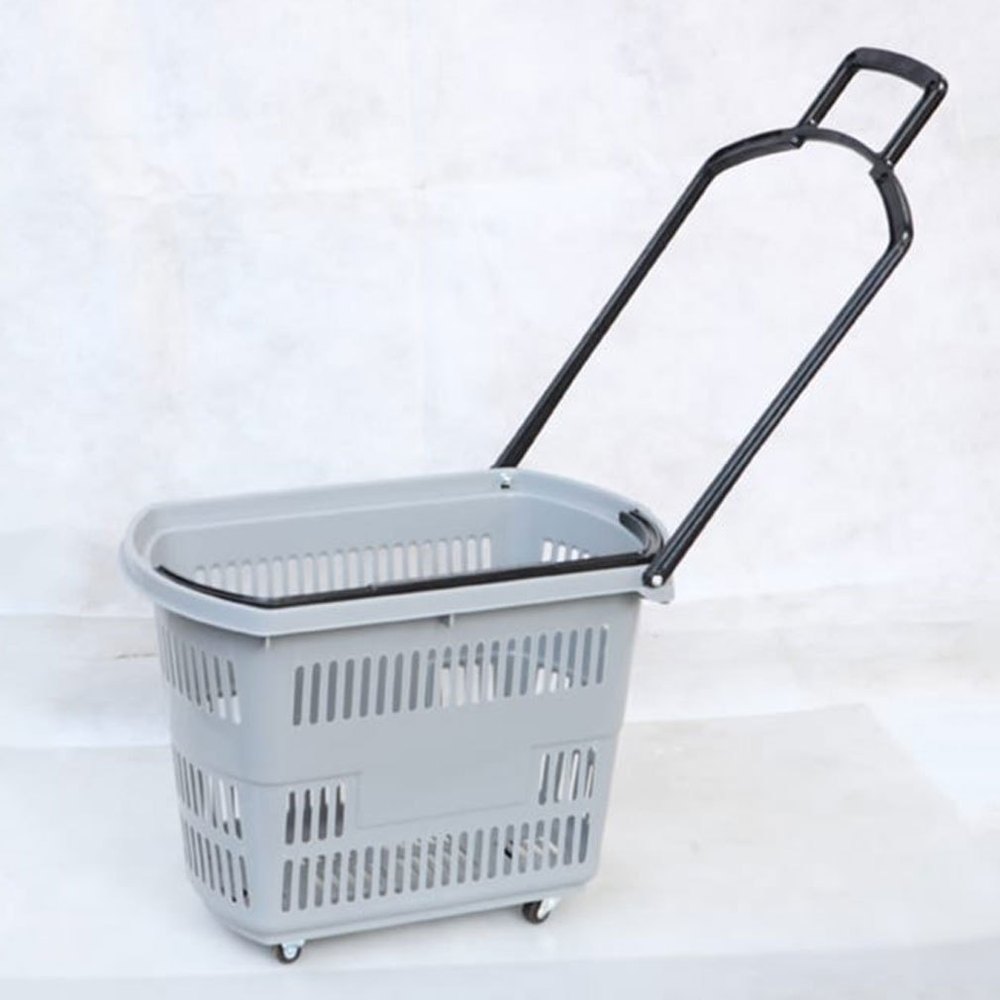 Grey Plastic Trolley, 4, Load Capacity: 30 kg