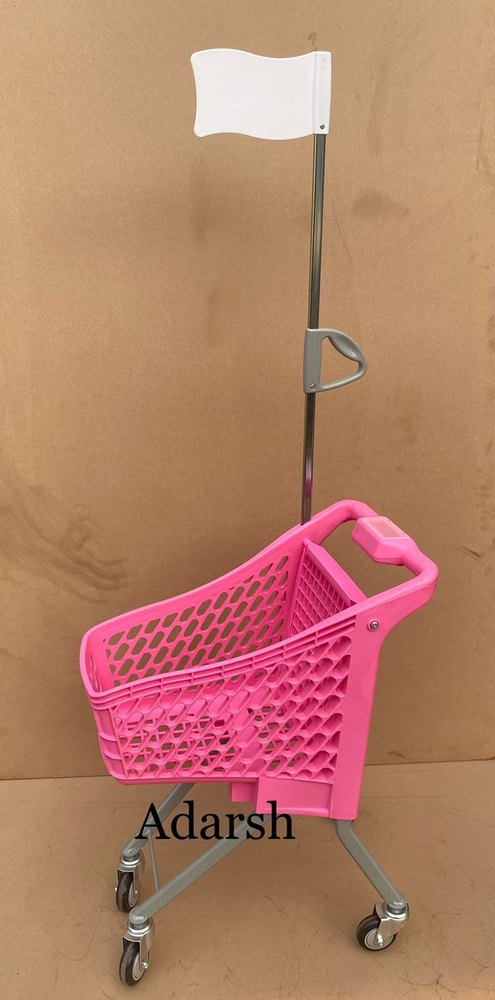 Adarsh Plastic Kids Mini Shopping Trolley, Load Capacity: 0-50 kg, Model Name/Number: Kidspink