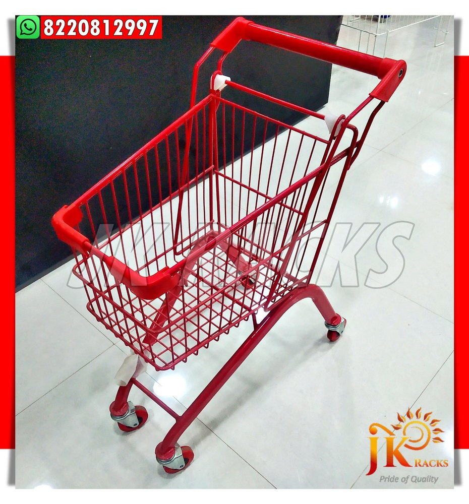 JK RACKS SS Streel BABY SHOPPING TROLLEY, For SUPERMARKET, Load Capacity: 35KG