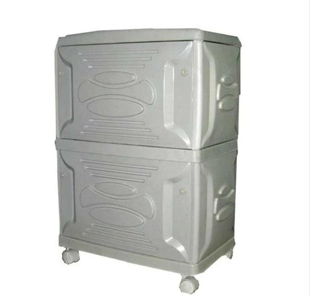 PVC Four-Wheel Double Battery Rough Trolley, For Industrial, Load Capacity: 50 kg