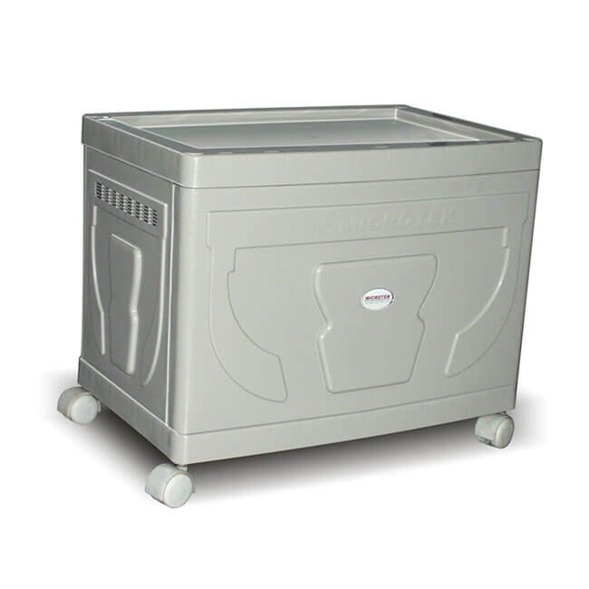 Plastic White Microtek Trolley for Single Battery