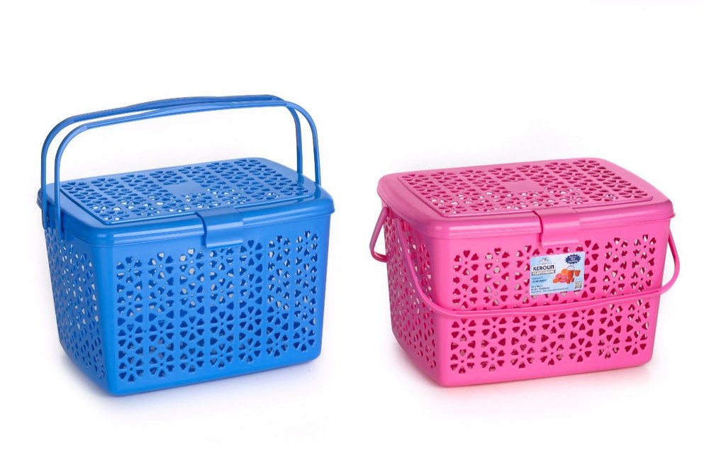 Multipurpose Utility / Shopping / Cycle Extra Large Basket with 2 Handle & Lid