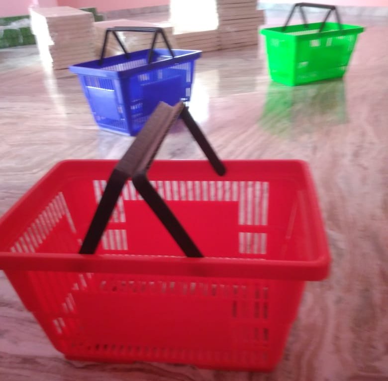 Plastic Super Market Hand Baskets, For Shopping & Supermarket, Load Capacity: 20kg