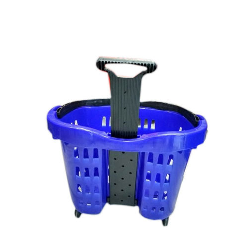 Plastic Wheel Basket with 2 Wheels 45 Liter