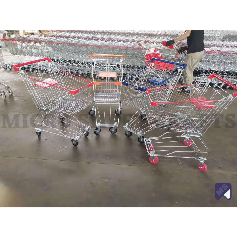 Four Wheels SS Shopping Cart, For Supermarket