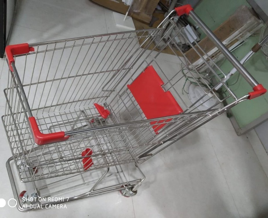 Four-Wheel Supermarket Shopping Cart
