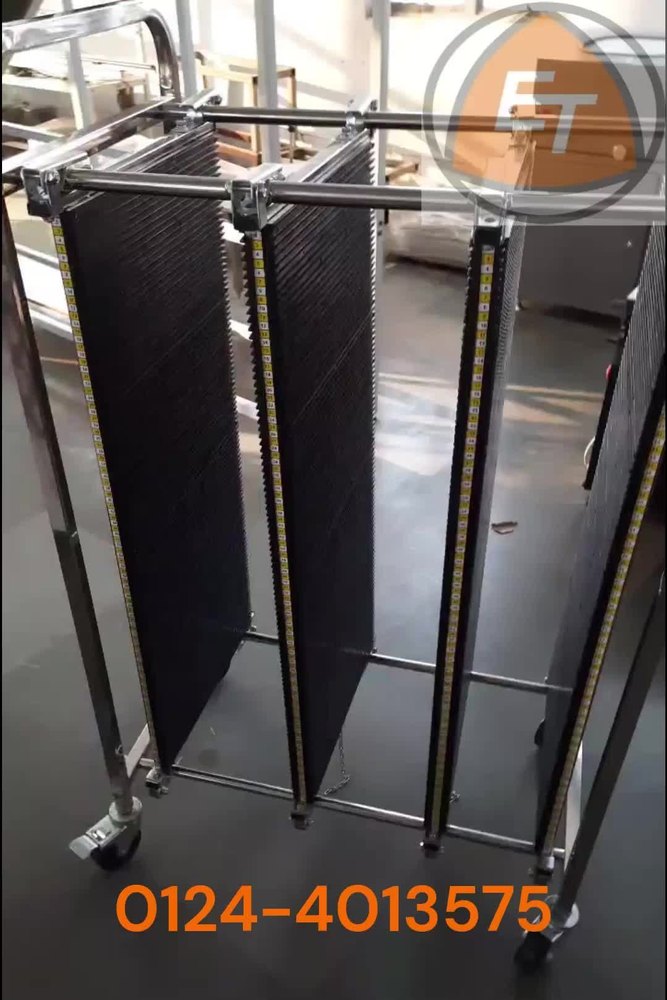 Black Four-Wheel Esd Pcb Storage Trolley, For Industrial