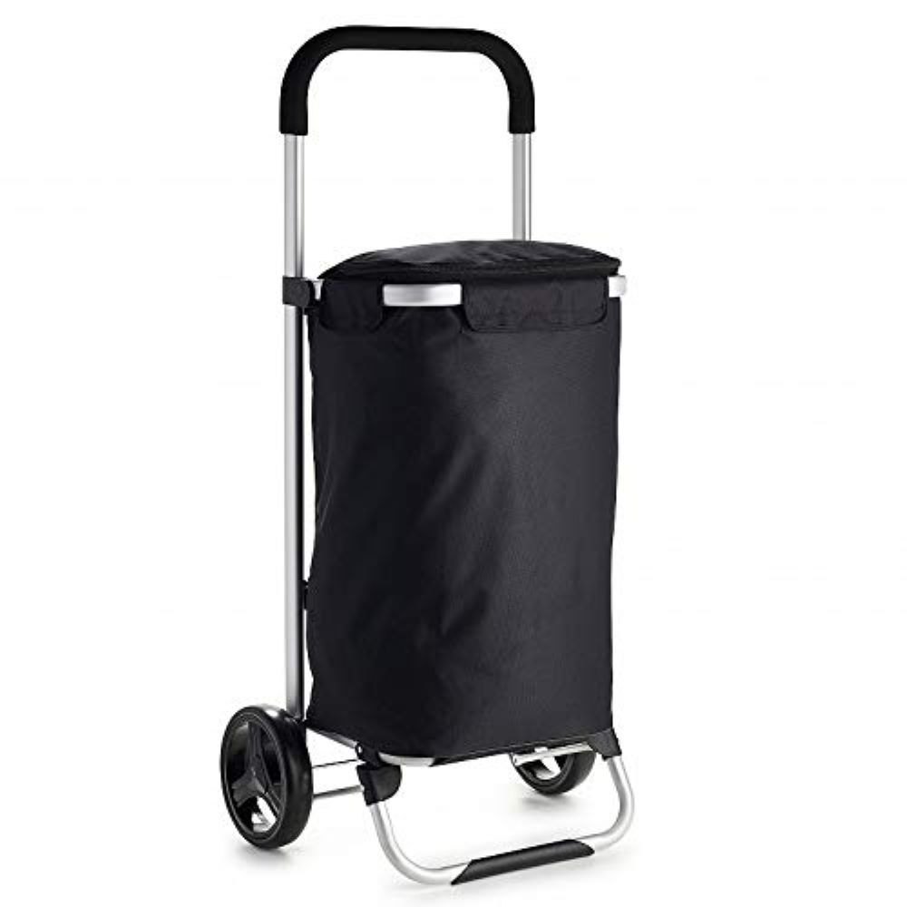 SS, Polyester Black Wheel Shopping Bag, Capacity: 15 kg
