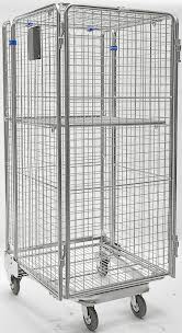 ME053 Stainless Steel Cage Trolleys, Load Capacity: 600 Kg