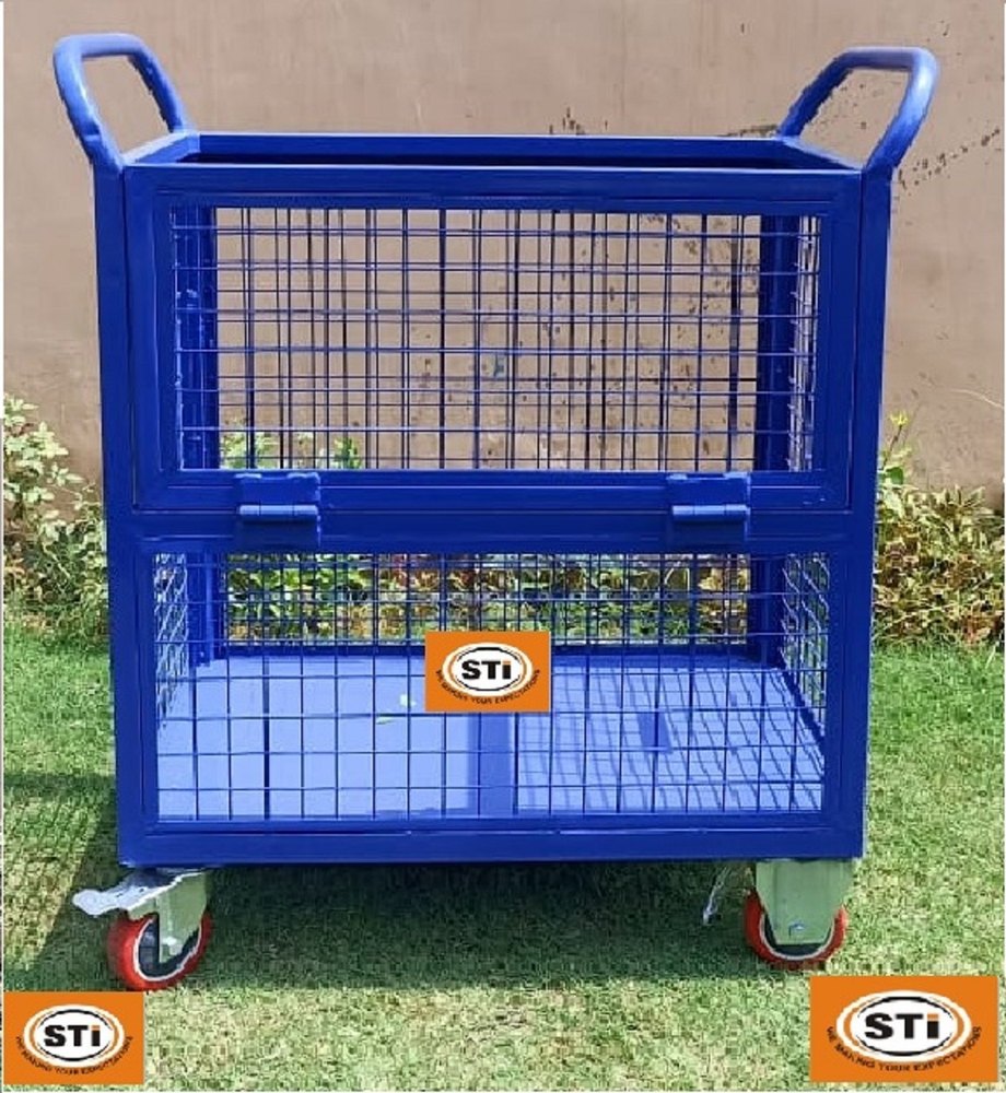 4-6 Mild Steel Jumbo Trolley / Wiremesh Trolley, Load Capacity: 100-200-500 kg., Model Name/Number: STI-Jumbo-0167