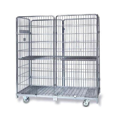 Mild Steel Wire Mesh Cage Trolley, Load Capacity: 80-90 Kg