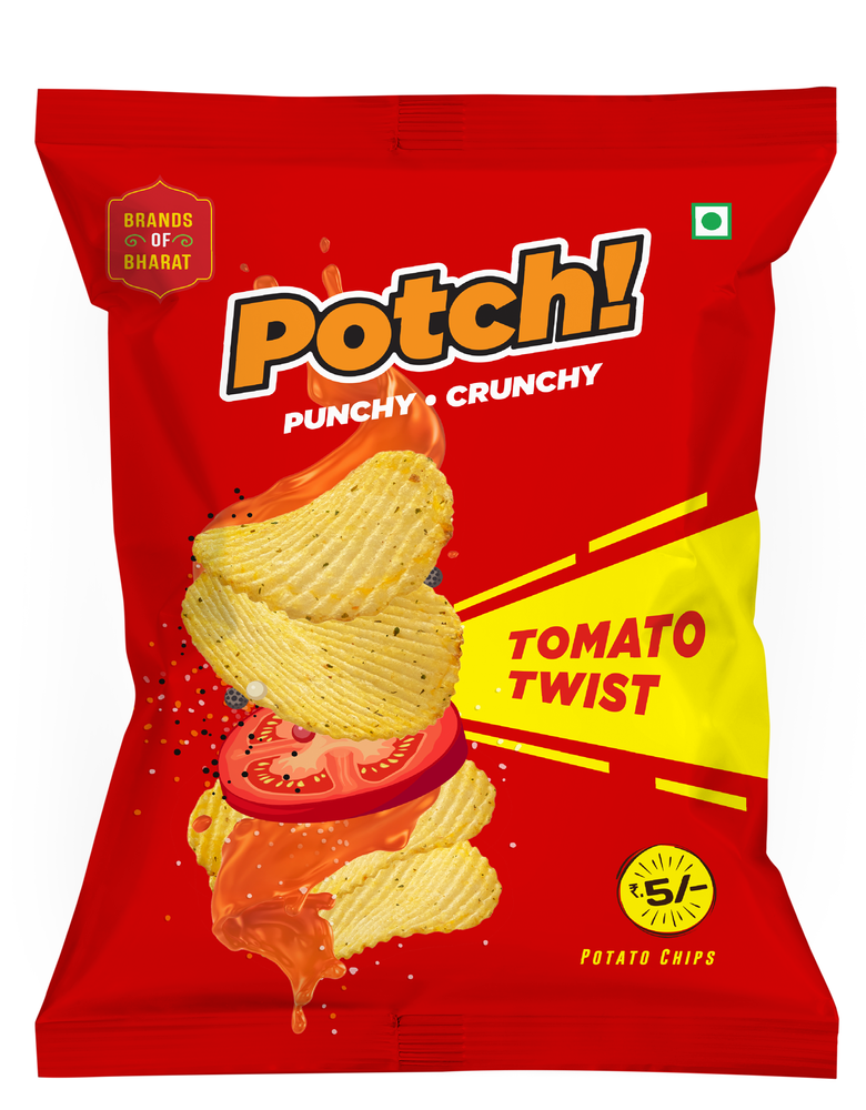 Fried POTCH POTATO CHIPS TOMATO TWIST 11 Grams