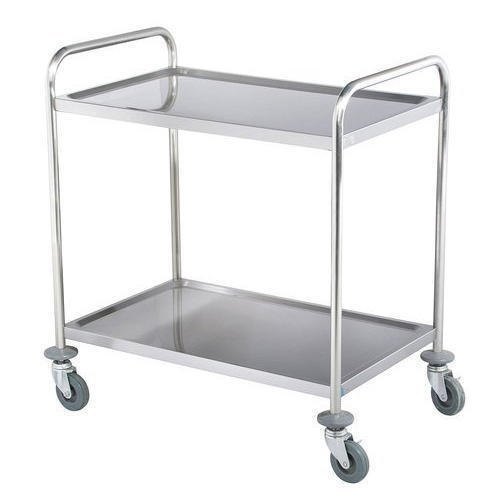 Stainless Steel SS 2 Tier Serving trolley