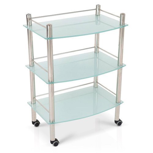 Transparent Glass Trolley, For Restaurant, Size/Dimension: 21\'\'