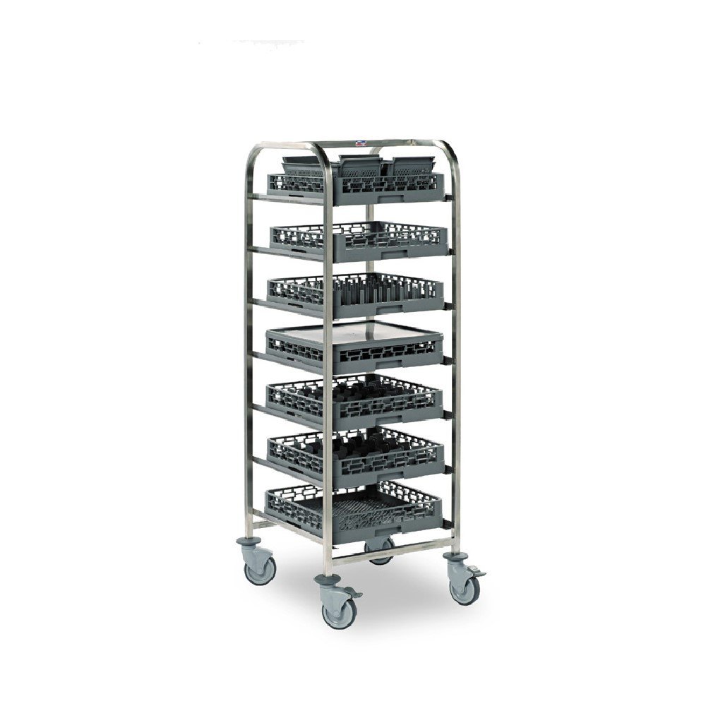 Stainless Steel, FRP Metallic Steel Mobile Glass Trolley, Capacity: 0-50 kg