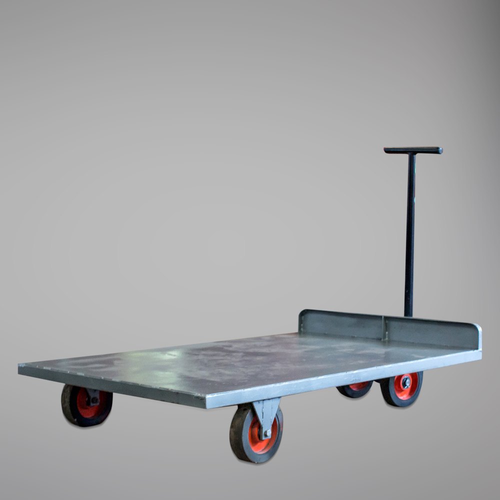 Steel Gray Push Trolley, Capacity: 200 Kgs to 2000 Kgs