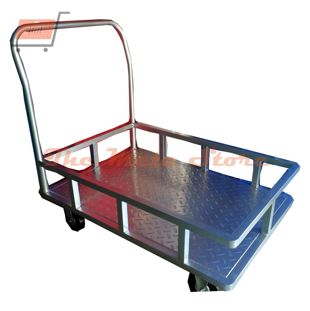Mild Steel Platform Trolley with Side Railing