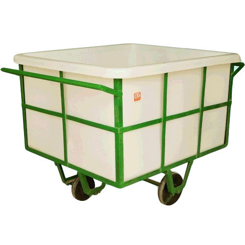 White Plaast Plastic Process Trolley