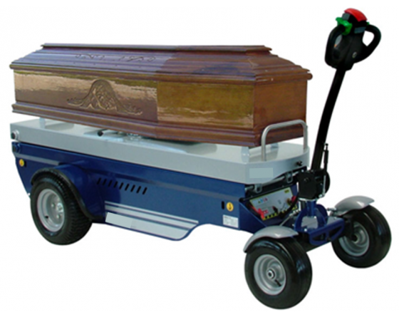 Battery Coffin Handling Trolley, For Cemetery Field & Hospitals, Load Capacity: 300Kg