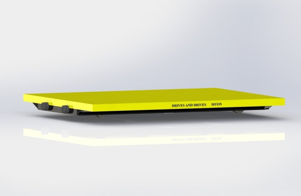 Mild Steel Yellow Rail Mounted Transfer Trolleys, For Industrial, Model Name/Number: Drives And Drives 50T