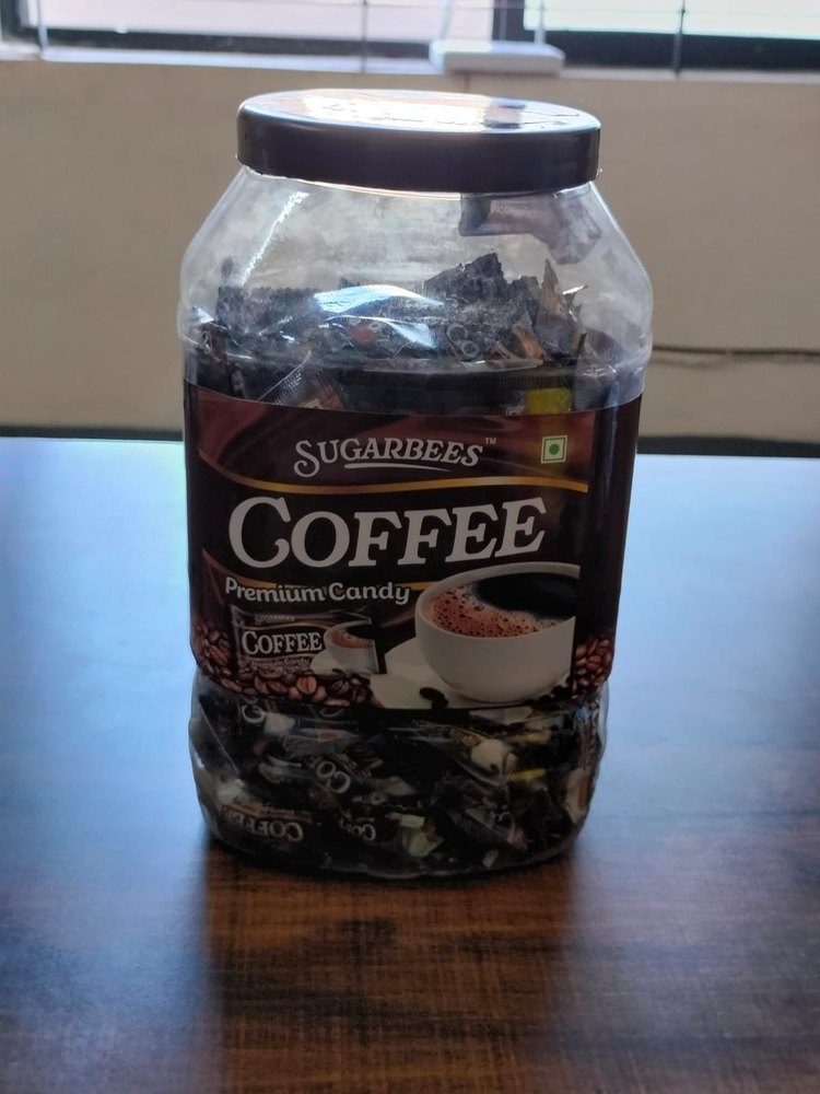 Brown Round Sugarbees Coffee Candy, Packaging Type: Plastic Jar