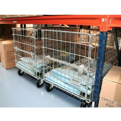 Mild Steel Powder Coated Wire Mesh Bin, For Storage, Capacity: 500 kg