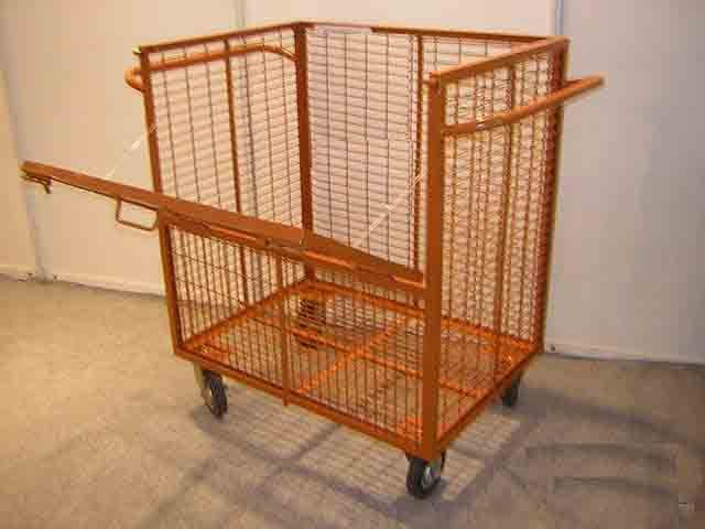 Mild Steel 900x600 Sided Wire Mesh Trolley, Load Capacity: 150-200kg