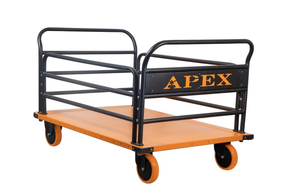 Apex Mild Steel PT4 H2 SF PU Wire Mesh Trolley, For Material Handling, Load Capacity: 1000 kg