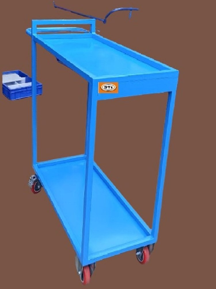900 mm Mild Steel Dual Platform Trolley _ Twin Platform Trolley, Load Capacity: 200-250 Kg, Model Name/Number: STI-DPT-0152