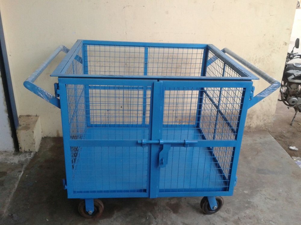 Siddh Krupa MS Wire Mesh Trolley, Model Name/Number: Skf - 18, Load Capacity: 500-1000 kg