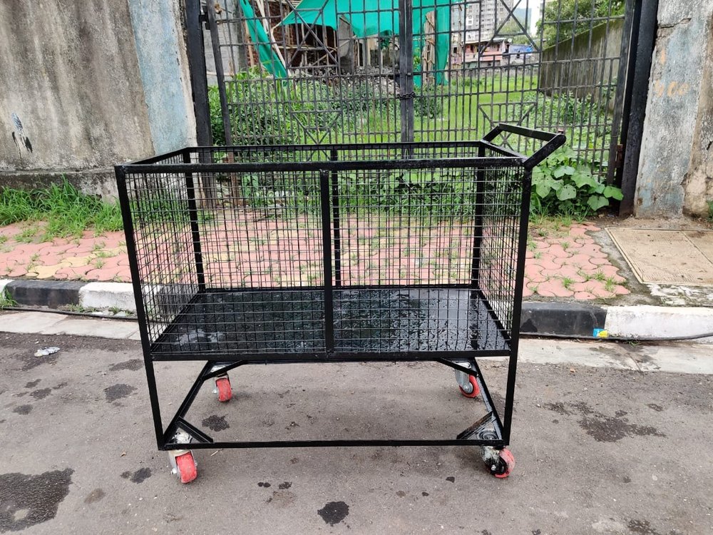 Gruyi Mild Steel Wire Mesh Shelf Trolley, Model Name/Number: GR-WHT-005, Load Capacity: 150 Kg