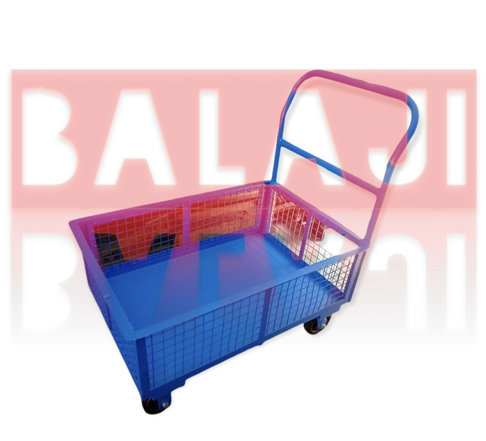 Mild Steel Wire Mesh Platform Trolley, Size/Dimension: 36inch * 24inch * 12inch Deep, Load Capacity: 300kg To 500kg