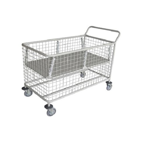 Stainless Steel Wire Mesh Trolley, For Supermarket