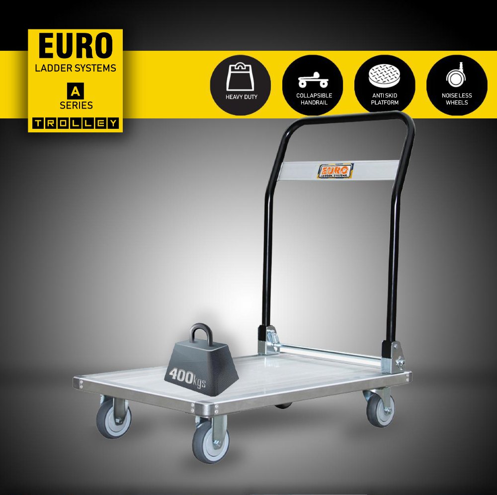 Euro Usa Aluminum Trolley 3 Ft x 2ft - 400kg Capacity - Worlds Best Trolley