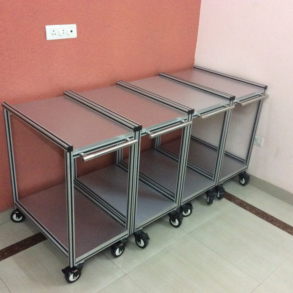 Platform Aluminum Assembly Trolley, Size/Dimension: 1200x600x500mm, Load Capacity: 100 Kg