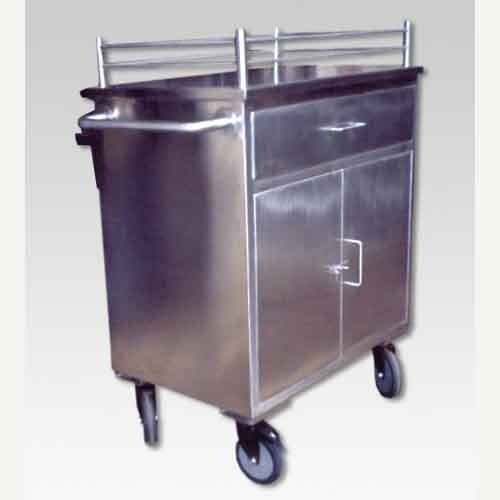 Pharmatechnik Stainless Steel Enclosed Transport Trolley, For Hospital, Load Capacity: Very Good
