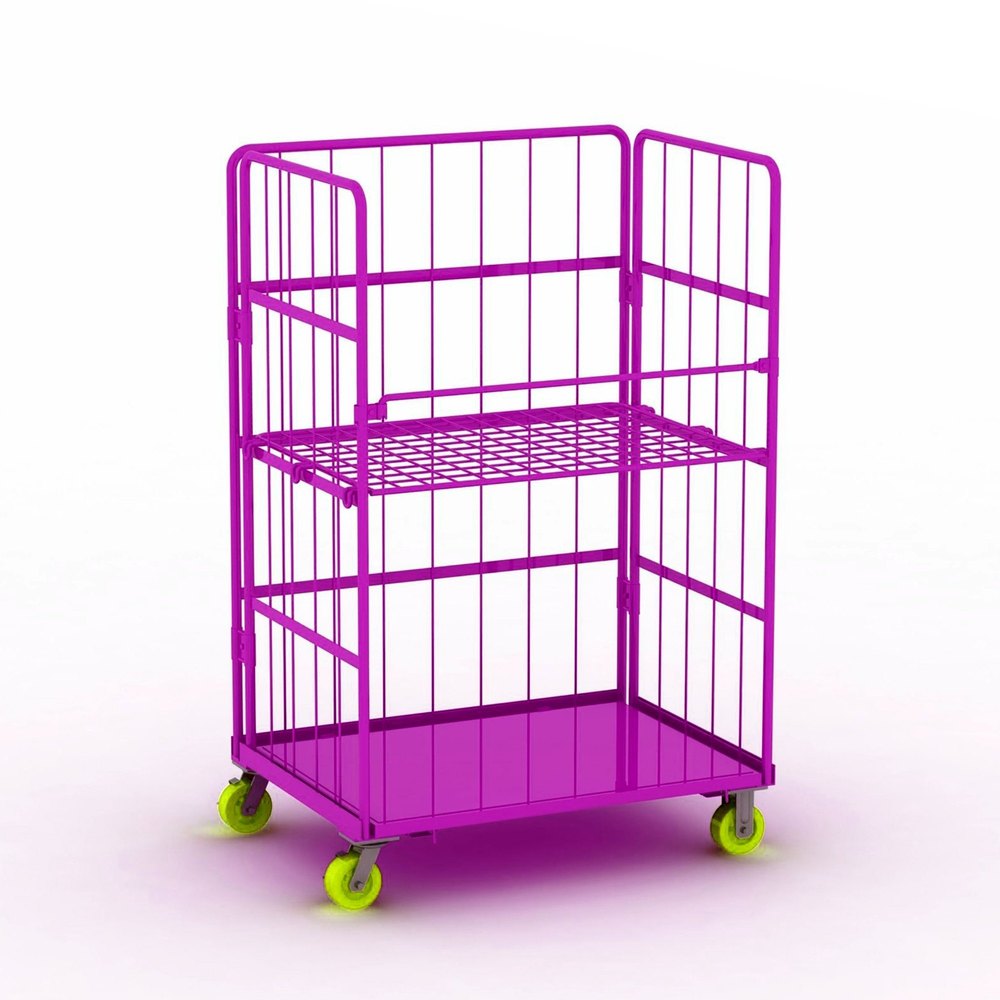 2.5 Feet Mild Steel Container Transport Trolley, 4, Load Capacity: 20 Kg