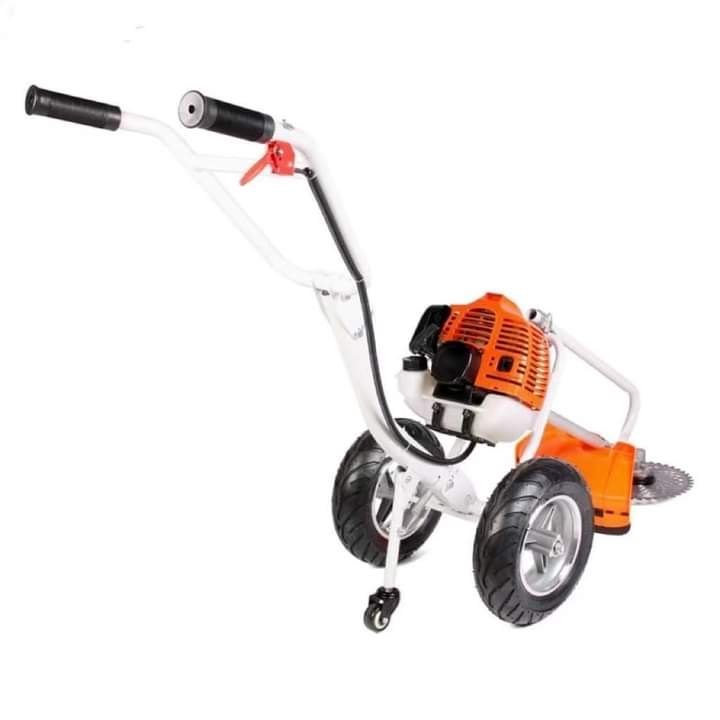 3 Feet Grass Cutting Machine trolley type/ push type / walk behind, For agricultural And Gardening, 1 Set ( 2 Wheels )