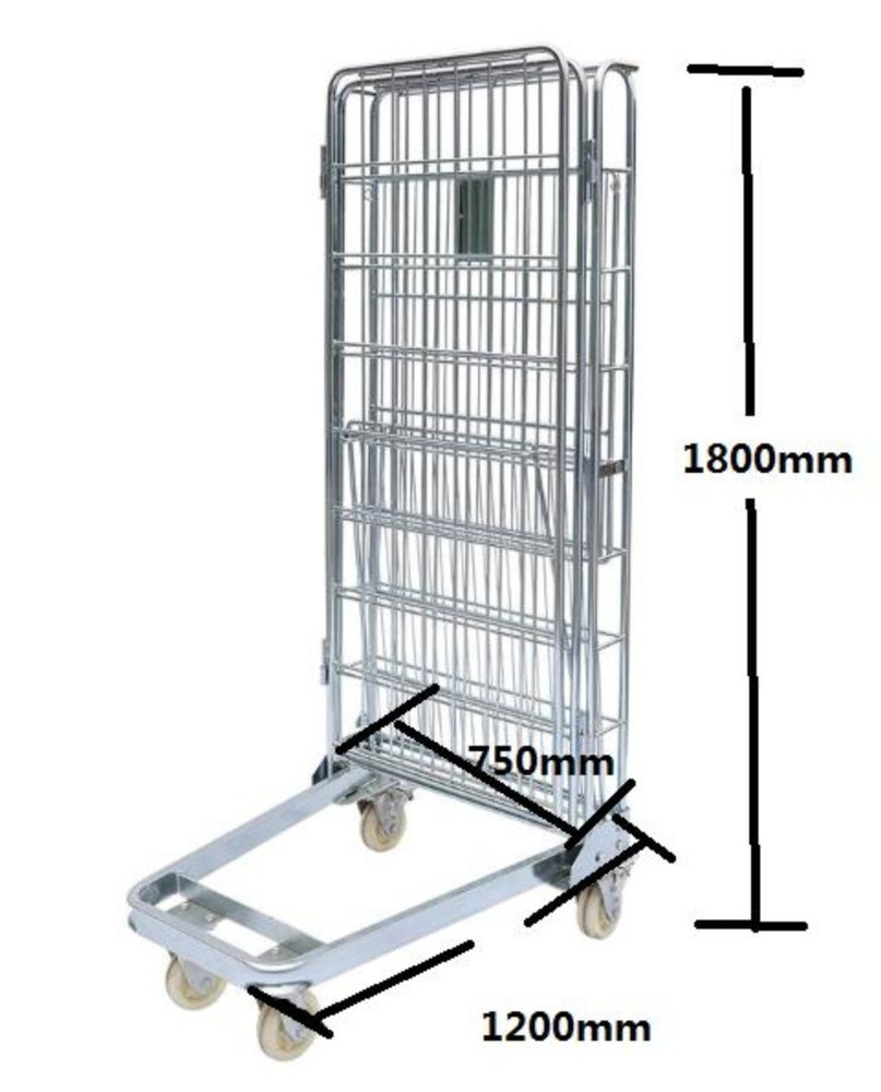 Stainless Steel Silver Delivery Trolley