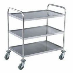 Silver SS Transport Trolley, 4, Load Capacity: 500 Kg