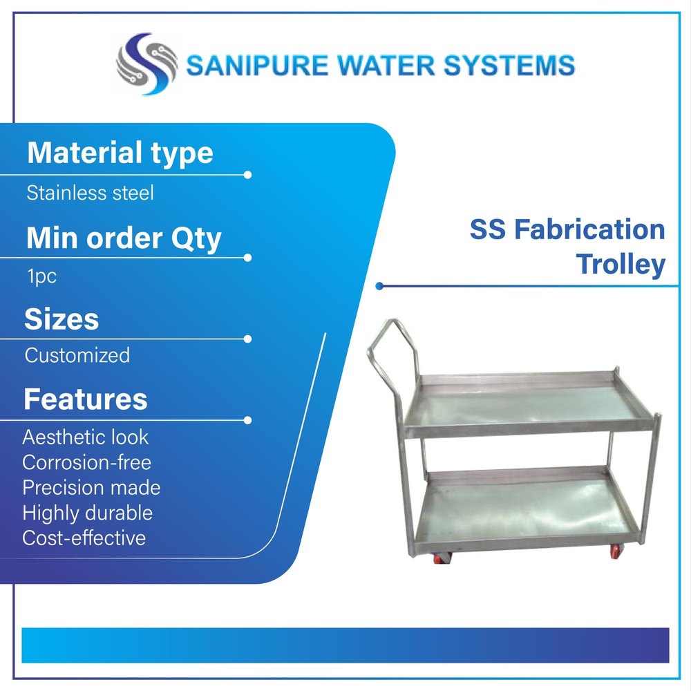 Stainless Steel Fabrication Trolley, For Industrial