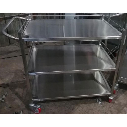 SRINIVASA Stainless steel Multi Purpose Service Trolley, For Commercial, Model Name/Number: S-20017