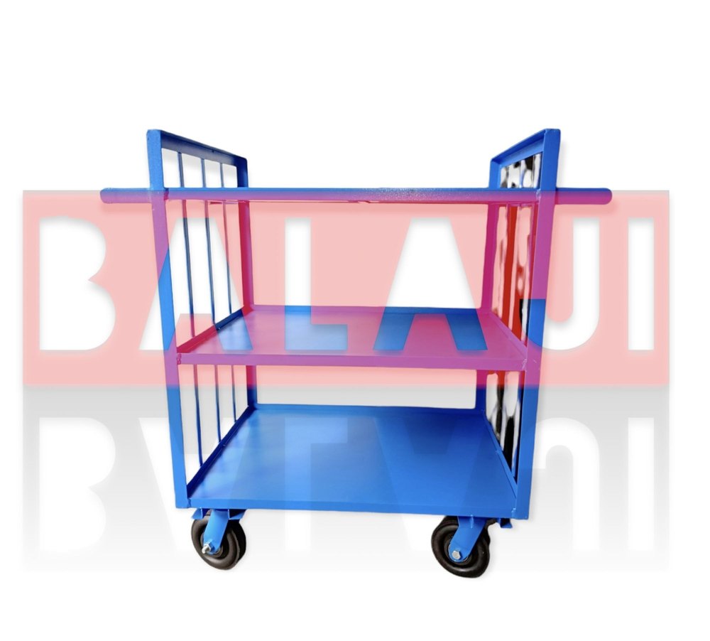 BALAJI Mild Steel Portable Shelf Truck, Load Capacity: 100kg To 350kg