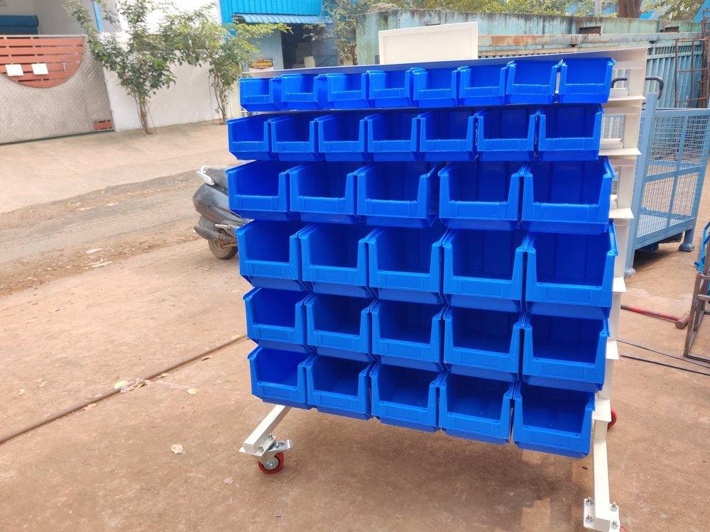 Supreme Mild Steel Bin Box Trolley, For Industrial