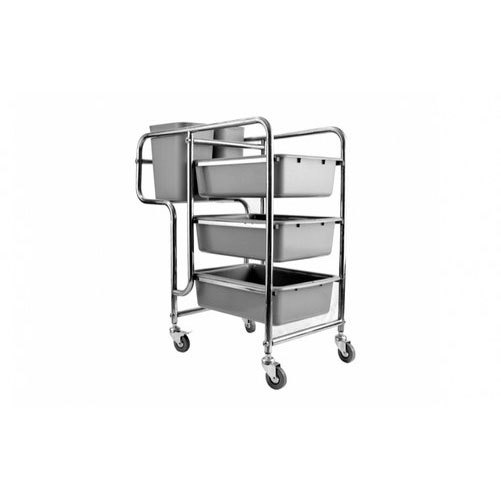 Stainless Steel Commercial Hotel Serving Trolleys, Capacity: 75kg, Dimension: 1.5\' Ft X 2\' Ft