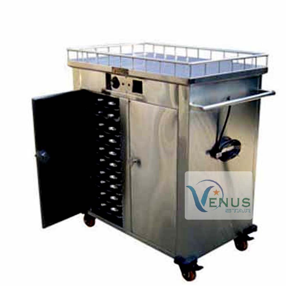 Stainless Steel Electric Hot Food Service Trolley